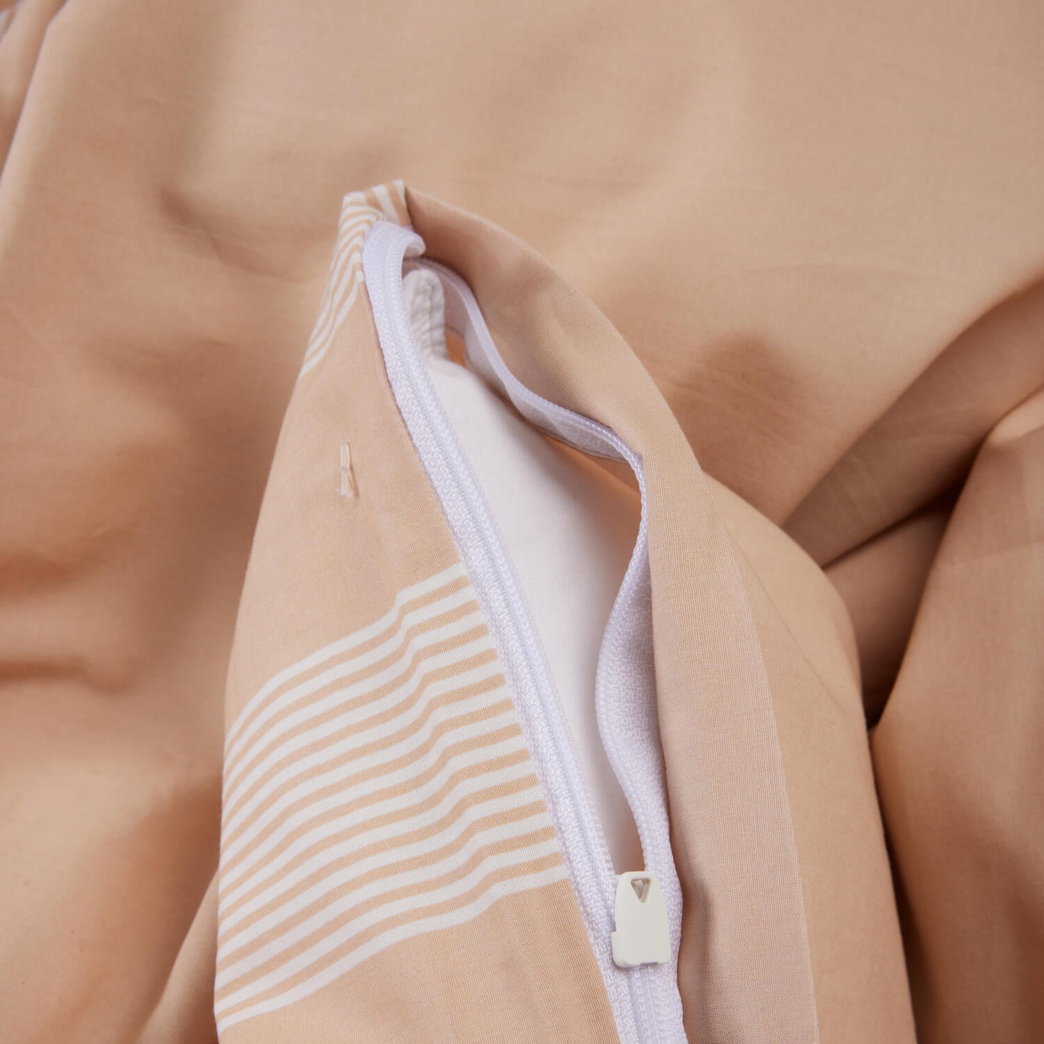 Pure Stripe sengetøj - sand